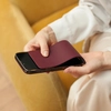 Чехол для iPhone 14 Plus из кожи теленка, бордового цвета