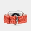 Ремешок для Apple Watch 40/41mm Classic из кожи аллигатора цвета красный лак