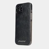 Чехол-накладка для iPhone 14 Pro из кожи страуса черного цвета