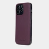 Чехол-накладка для iPhone 14 Pro Max из кожи козы, фиолетового цвета