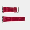 Ремешок для Apple Watch 42/44/45/49mm Classic из кожи крокодила красного цвета