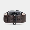 Ремешок для Apple Watch 42/44/45/49mm Classic из кожи крокодила темно-коричневого цвета