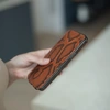 Чехол для iPhone 15 Pro Max из кожи питона, цвета коньяк