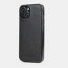 Чехол-накладка для iPhone 15 Plus из кожи теленка, черного цвета Safiano
