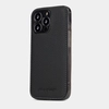 Чехол-накладка для iPhone 15 Pro Max из кожи теленка, черного цвета
