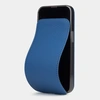 Чехол для iPhone 15 Pro Max из кожи теленка, ярко синего цвета