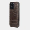 Special order: Накладка для iPhone 15 Pro Max из кожи крокодила, коричневого цвета