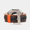 Ремешок для Apple Watch Ultra 49mm из кожи теленка черного цвета с оранжевой строчкой