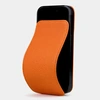 Чехол для iPhone 15 Pro из кожи теленка Safiano оранжевого цвета