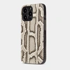 Чехол-накладка для iPhone 15 Pro из кожи питона цвета Natur