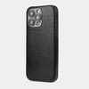Накладка для iPhone 15 Pro Max из кожи ящерицы, черного цвета