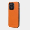 Чехол-накладка для iPhone 15 Pro Max из кожи теленка, оранжевого цвета
