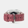 Ремешок для Apple Watch 40/41mm Classic из кожи аллигатора розового цвета