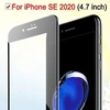 Защитное 5D закаленное стекло для iPhone SE 2020 черное