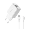 Зарядка USBх2 / 5V 2.1A + кабель Lightning белый Apple iPhone 14 Plus (A2632)