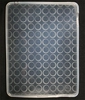 Силиконовый чехол для iPad прозрачный текстура кружок (белый) (упаковка пакетик)