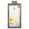 Силиконовый чехол "C-Case" для Meizu M5 Note с кожанной вставкой (белый/коробка)
