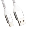 USB кабель "LP" USB Type-C "Волны" (серый/белый/европакет)