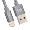 USB кабель WK Kingkong WDC-013i Lightning 8-pin, 2.4A, 1м, металл (серебряный)