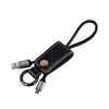 USB кабель REMAX RC-034m Western MicroUSB, брелок, 0.32м, экокожа (черный)