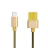 USB кабель REMAX RC-080i Tinned Copper Lightning 8-pin, 1м, металл (золотой)