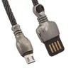 USB кабель REMAX RC-063m King MicroUSB, 1м, металл (черный)