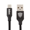 USB кабель inkax CK-27 Metal Braided MicroUSB, 1м, нейлон (чёрный)