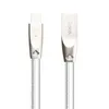 USB кабель HOCO U9 Zinc Alloy Jelly Knitted Lightning 8-pin, 2.4А, 1.2м, нейлон (серый)