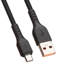 USB кабель "LP" Micro USB "Extra" TPE (черный/коробка)
