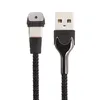 USB кабель REMAX RC-097a HEYMANBA Type-C, 3А, LED, 1м, ткань (черный)