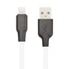 USB кабель HOCO X21 Plus Silicone Lightning 8-pin, 2.4А, 2м, силикон (белый/черный)