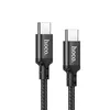 USB-C кабель HOCO X14 Times speed Type-C, 3А, 60W, 1м, нейлон (черный)