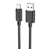 USB кабель HOCO X88 Gratified Type-C, 3А, 1м, TPU (черный)