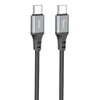 USB-C кабель HOCO X86 Spear Type-C, 3А, PD60W, 1м, силикон (черный)