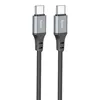 USB-C кабель HOCO X92 Honest Type-C, 3А, PD60W, 3м, силикон (черный)