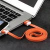 USB кабель "LP" Micro USB плоский узкий (оранжевый/коробка)