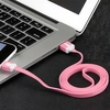 USB кабель "LP" Micro USB плоский узкий (розовый/коробка)