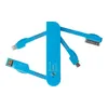 USB кабель "LP" 3 в 1 карманный синий (micro USB/Apple Lightning 8-pin/Apple 30 pin)