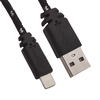 USB кабель "LP" для Apple iPhone/iPad Lightning 8-pin в оплетке (черный/европакет)