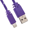 USB кабель "LP" для Apple iPhone/iPad Lightning 8-pin в оплетке (фиолетовый/европакет)