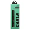 USB Дата-кабель "Cable" Apple Lightning 8-pin круглый в оплетке с металл. разъемами 1 м. (зеленый)