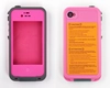 Чехол для iPhone 4/4S "Life Proof" (розовый коробка)