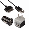 Комплект зарядных устройств "Griffin" 2,1A Apple 30 pin сеть/авто/кабель (коробка/черный)