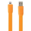 USB кабель "LP" для Apple iPhone/iPad Lightning 8-pin плоский широкий (оранжевый/европакет)