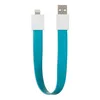 USB Дата-кабель на большом магните плоский для Apple Lightning 8-pin (голубой/европакет)
