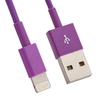 USB кабель "LP" для Apple iPhone/iPad Lightning 8-pin (сиреневый/европакет)