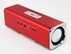 Колонки портативные "LP" K-101 Красные (Металл+3,5 мм+USB+microSD+заменяемый АКБ+FM радио) (коробка)