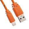 USB кабель "LP" для Apple iPhone/iPad Lightning 8-pin в оплетке (красный/черный/европакет)