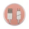 USB Дата-кабель для Apple Lightning 8-pin с индикацией зарядки (белый/круглая коробка)