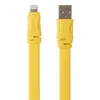 USB Дата-кабель для Apple Lightning 8-pin плоский "линейка см. ft" 1,2 метра (желтый/европакет)